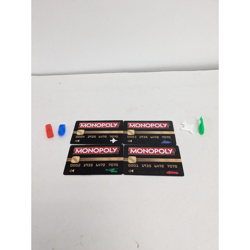 Monopoly Ultimate Banking 2015 Replacement 4 Credit Cards ATM Complete Tokens